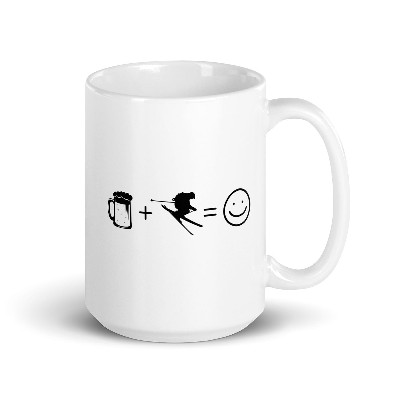 Beer Smile Face And Skiing - Tasse ski 15oz