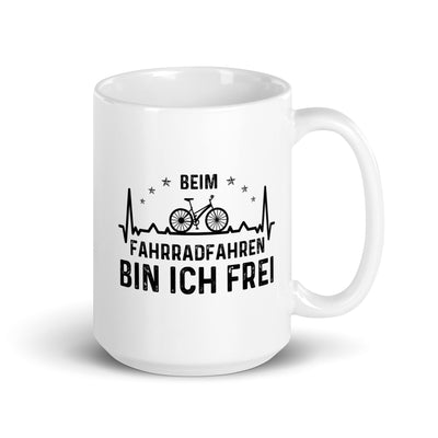 Beim Fahrradfahren Bin Ich Frel 1 - Tasse fahrrad 15oz