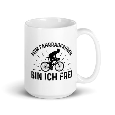 Beim Fahrradfahren Bin Ich Frel 2 - Tasse fahrrad 15oz