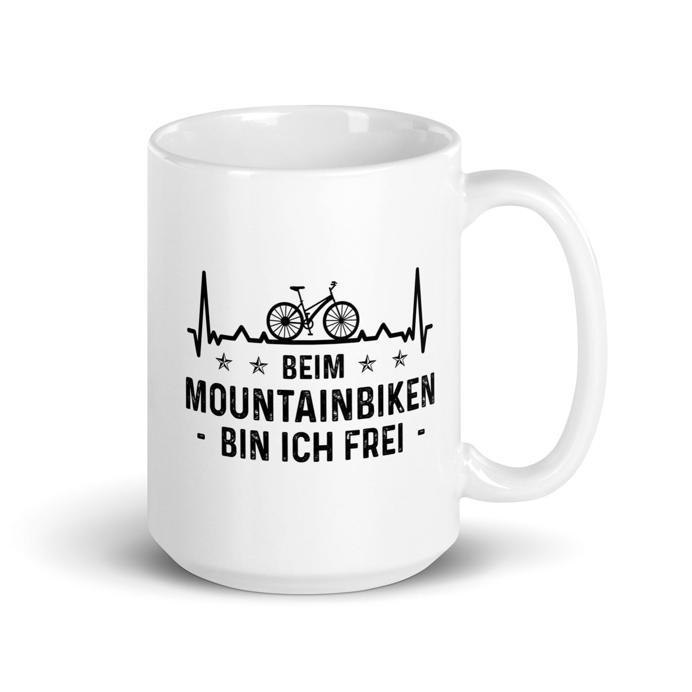 Beim Mountainbiken Bin Ich Frel 1 - Tasse fahrrad 15oz