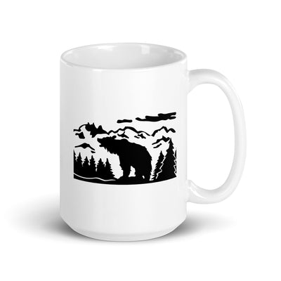 Berglandschaft Und Bär - Tasse berge camping 15oz