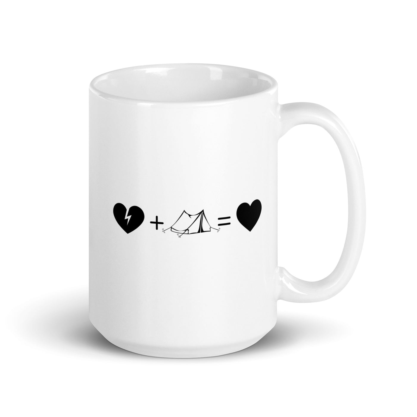 Broken Heart Heart And Camping 1 - Tasse camping 15oz