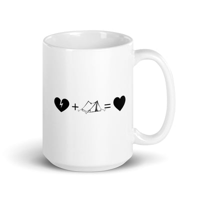 Broken Heart Heart And Camping 1 - Tasse camping 15oz