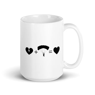 Broken Heart Heart And Paragliding - Tasse berge 15oz