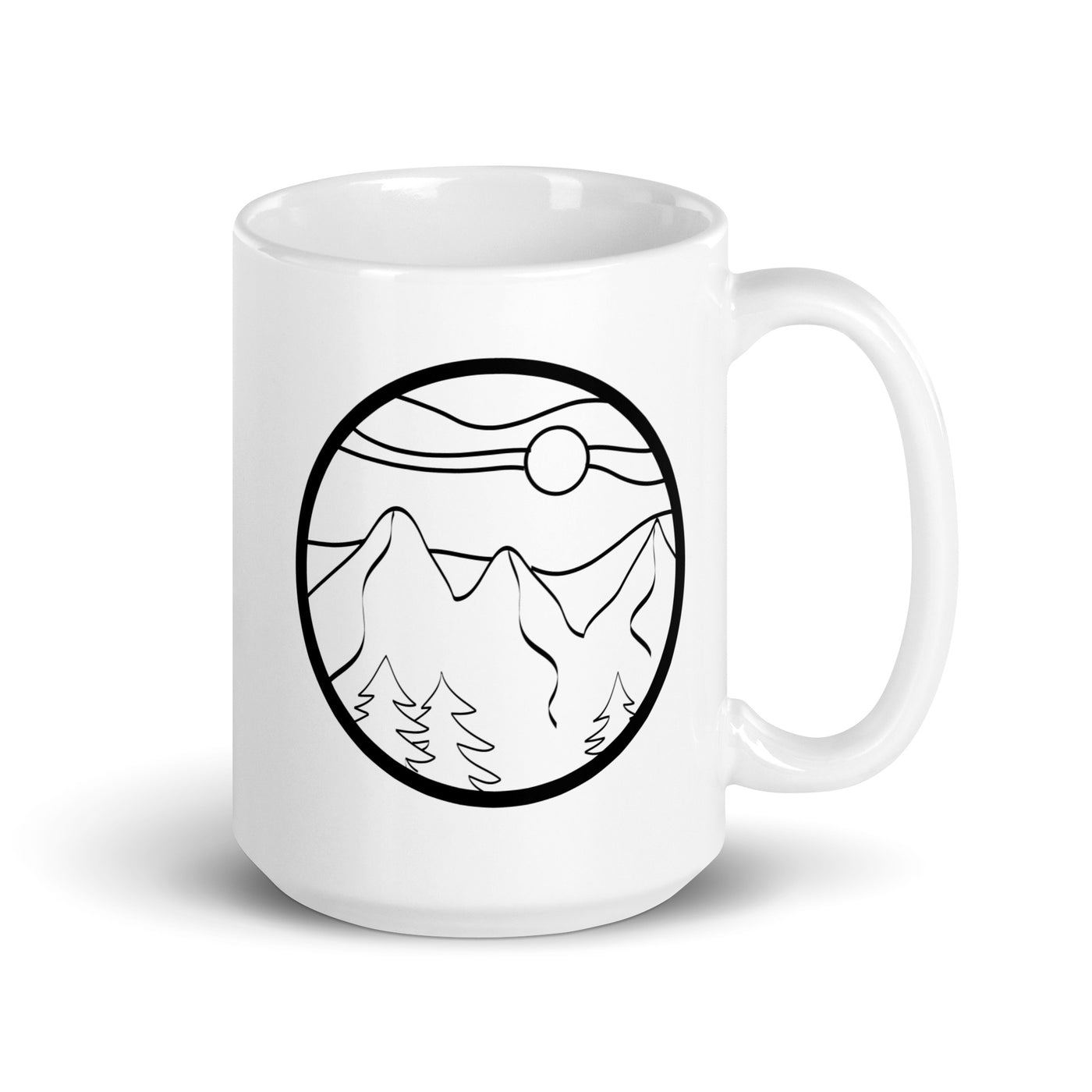 Circle - Mountain - Tasse berge 15oz