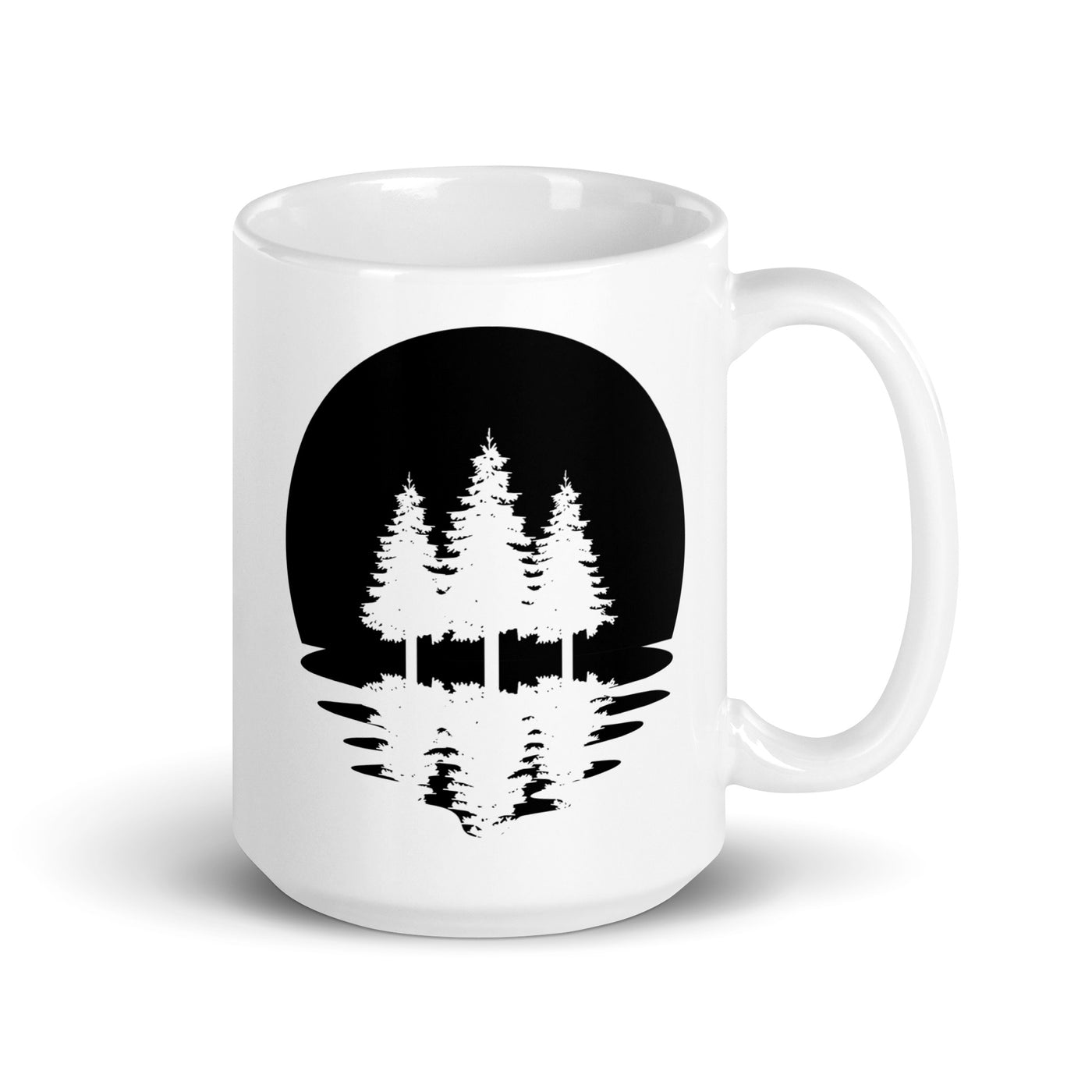 Circle And Reflection - Trees - Tasse camping 15oz