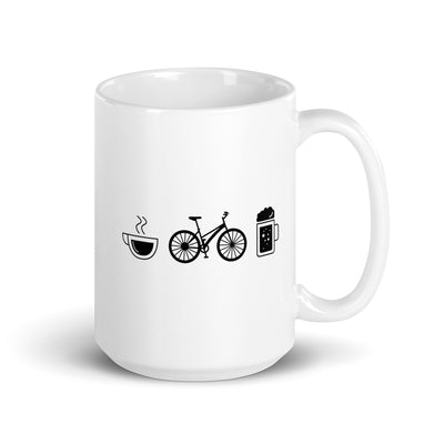 Coffee Beer And Bicycle - Tasse fahrrad 15oz