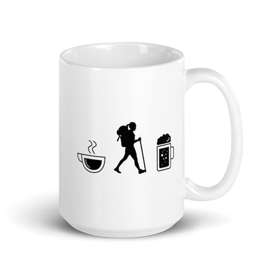 Coffee Beer And Hiking - Tasse wandern 15oz