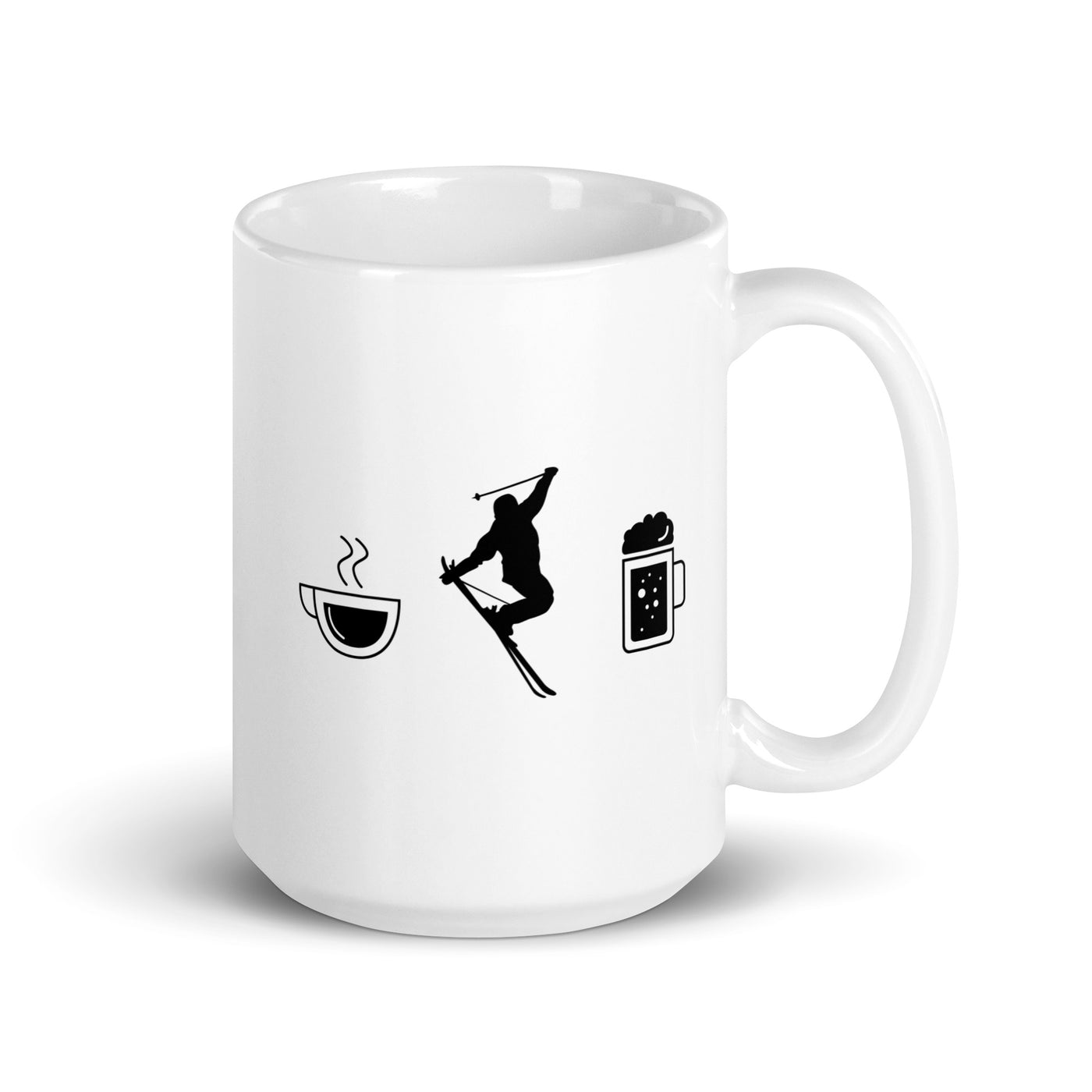 Coffee Beer And Skiing - Tasse ski 15oz