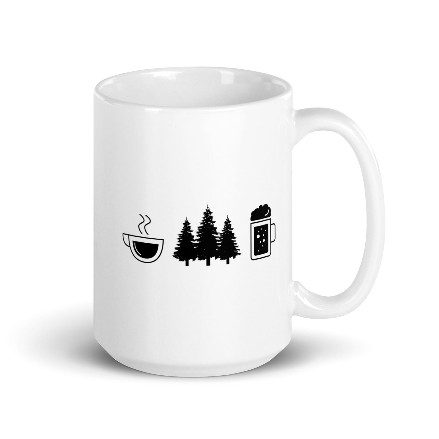 Coffee Beer And Trees - Tasse camping 15oz