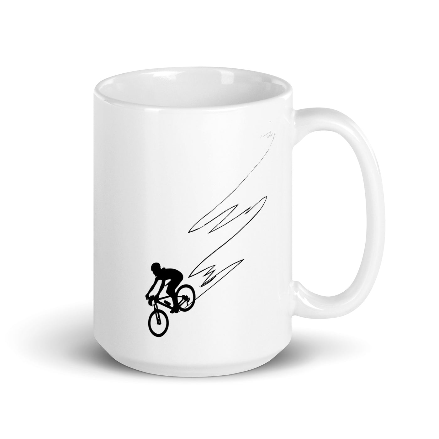 Curve Line - Cycling - Tasse fahrrad 15oz