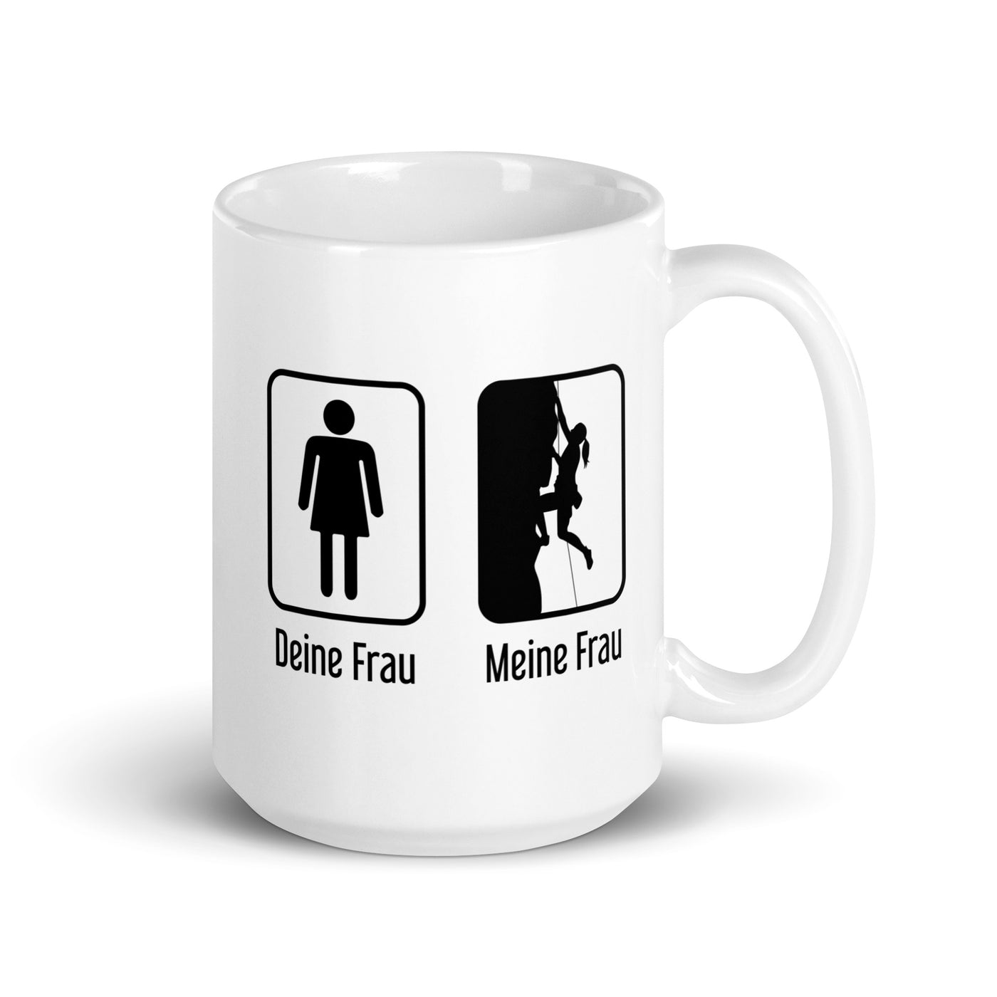 Deine Frau - Meine Frau - Tasse klettern 15oz