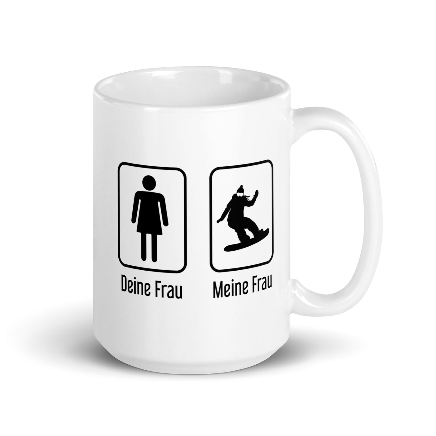 Deine Frau - Meine Frau - Tasse snowboarden 15oz