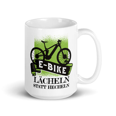 E-Bike - Lächeln Statt Hecheln - Tasse e-bike 15oz