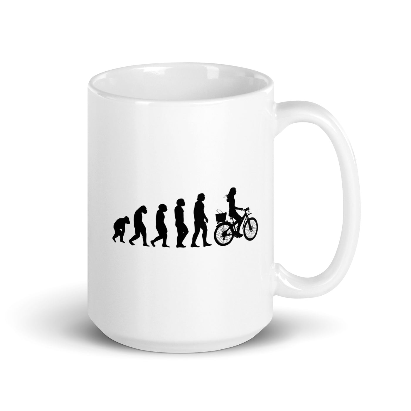 Evolution And Cycling - Tasse fahrrad 15oz