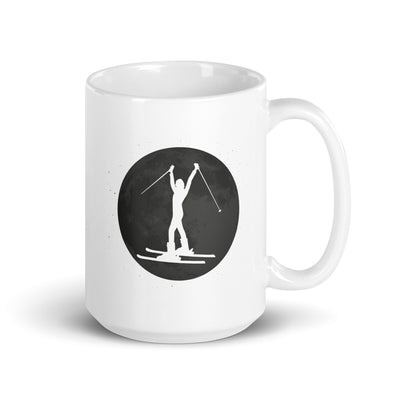 Full Moon - Female Skiing - Tasse ski 15oz