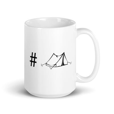 Hashtag - Camping Tent - Tasse camping 15oz