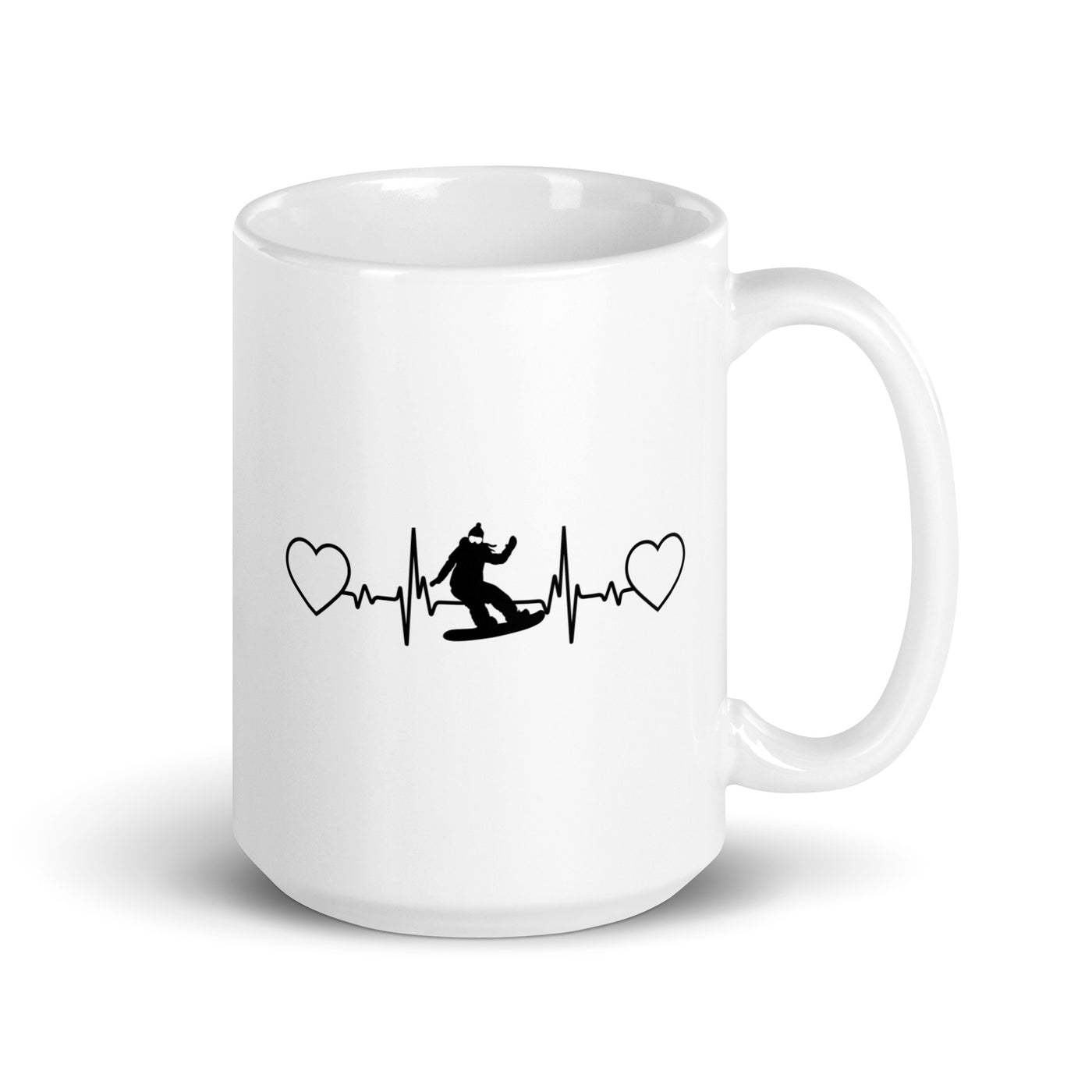 Heart - Heartbeat - Female Snowboarding - Tasse snowboarden 15oz