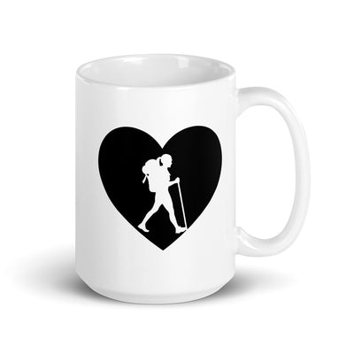 Heart 1 And Hiking - Tasse wandern 15oz