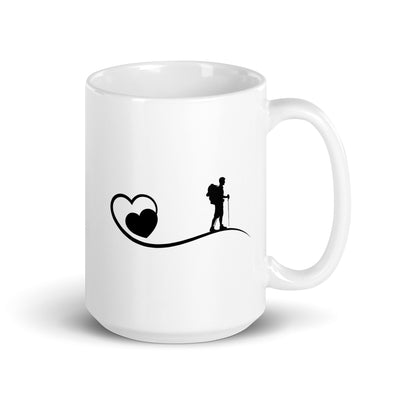 Heart 1 And Hiking - Tasse wandern 15oz