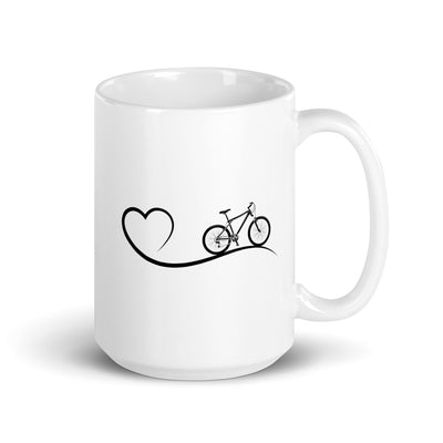 Heart 2 And Cycling - Tasse fahrrad 15oz