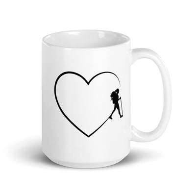 Heart 2 And Hiking - Tasse wandern 15oz