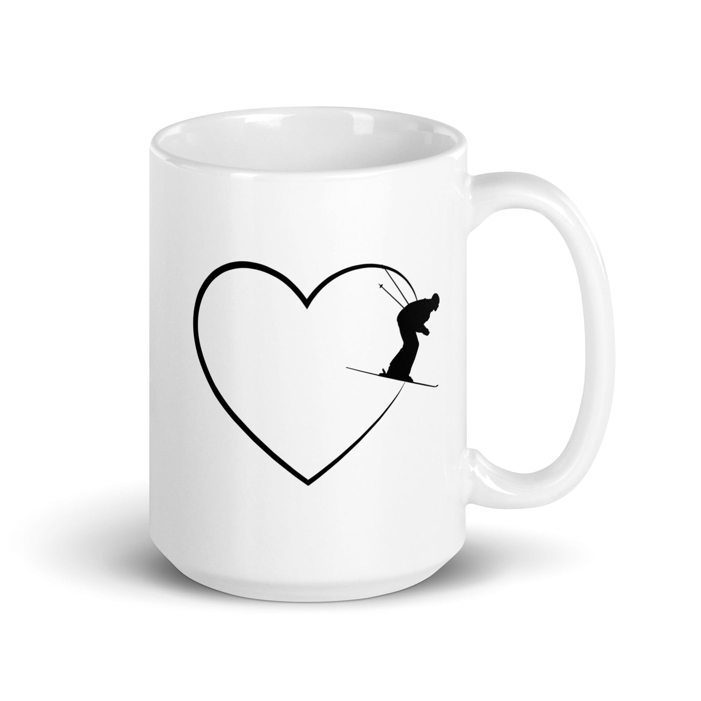 Heart 2 And Skiing - Tasse ski 15oz