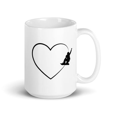 Heart 2 And Snowboarding - Tasse snowboarden 15oz