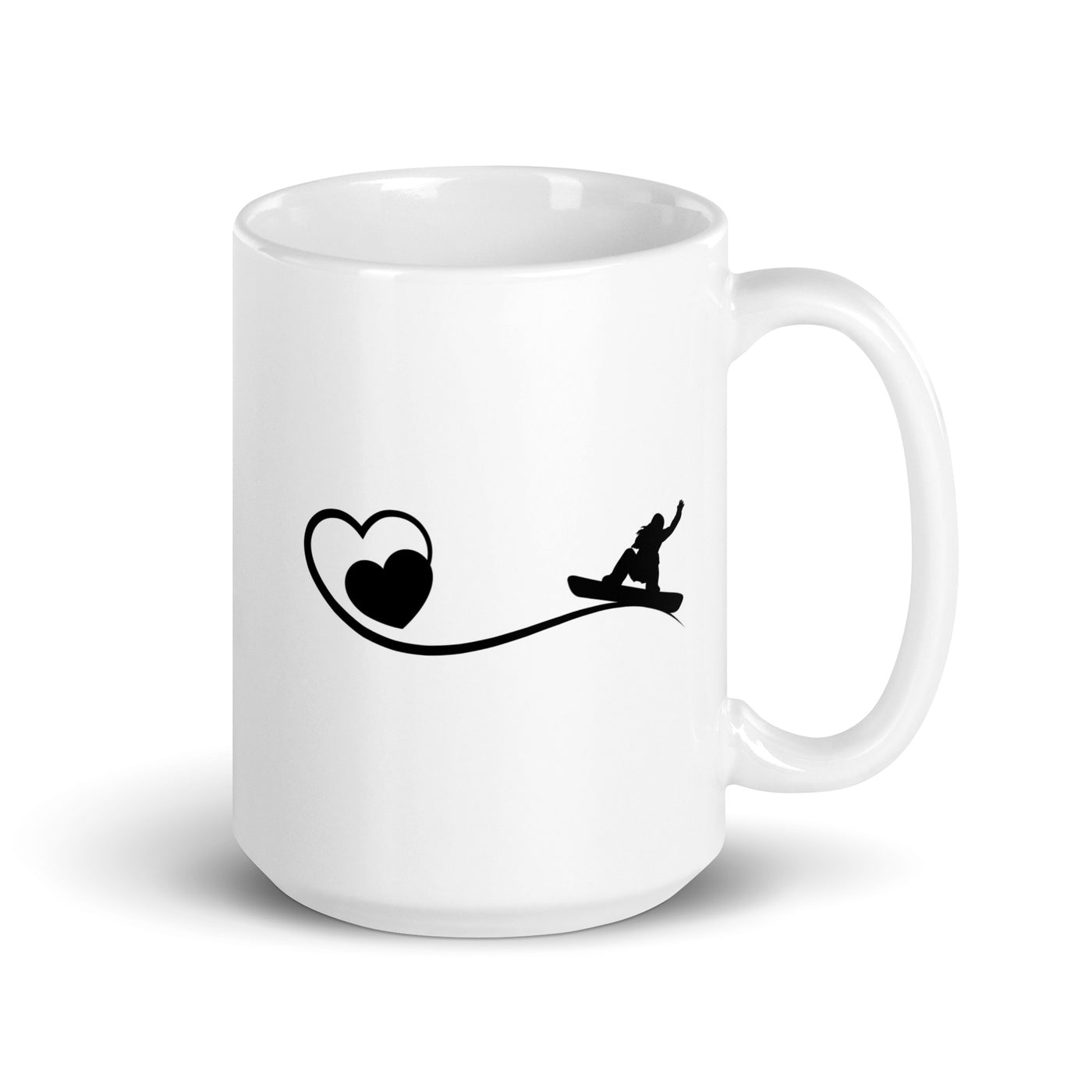 Heart And Snowboarding - Tasse snowboarden 15oz