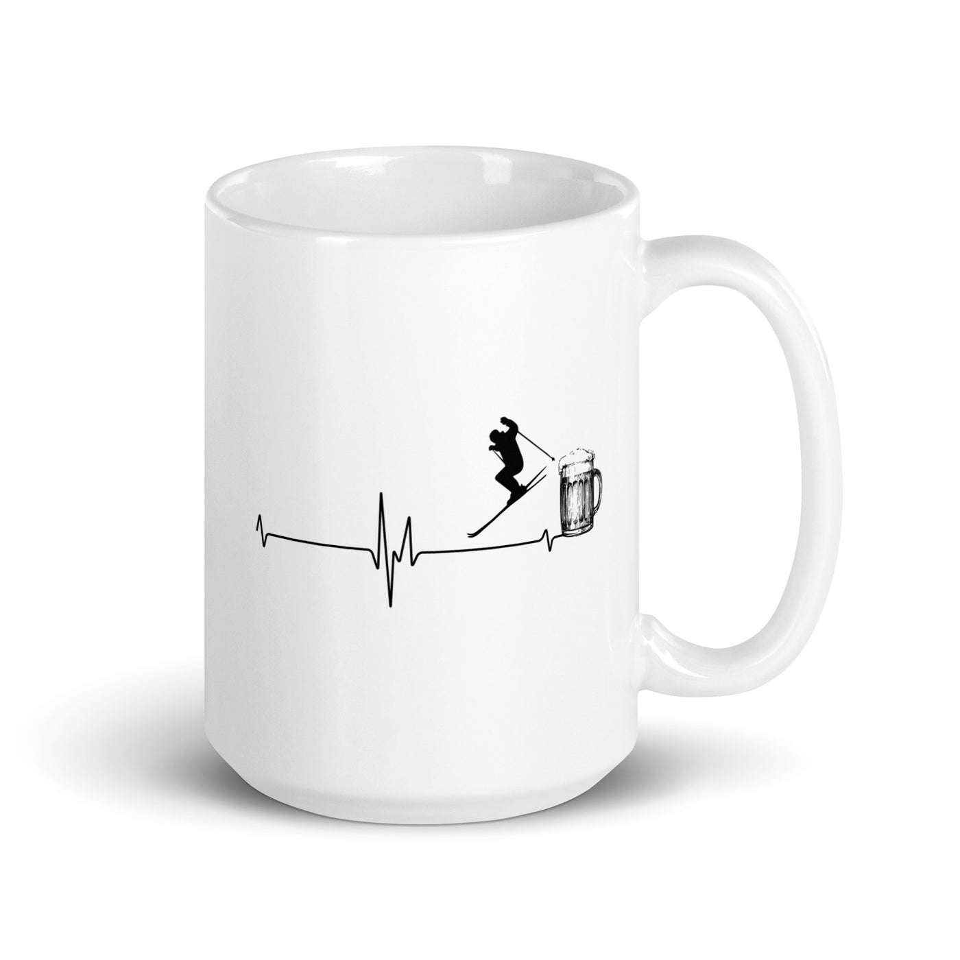 Heartbeat - Beer - Skiing - Tasse ski 15oz