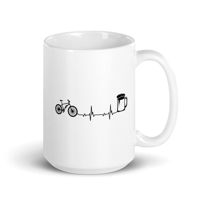 Heartbeat Beer And Ebike - Tasse e-bike 15oz