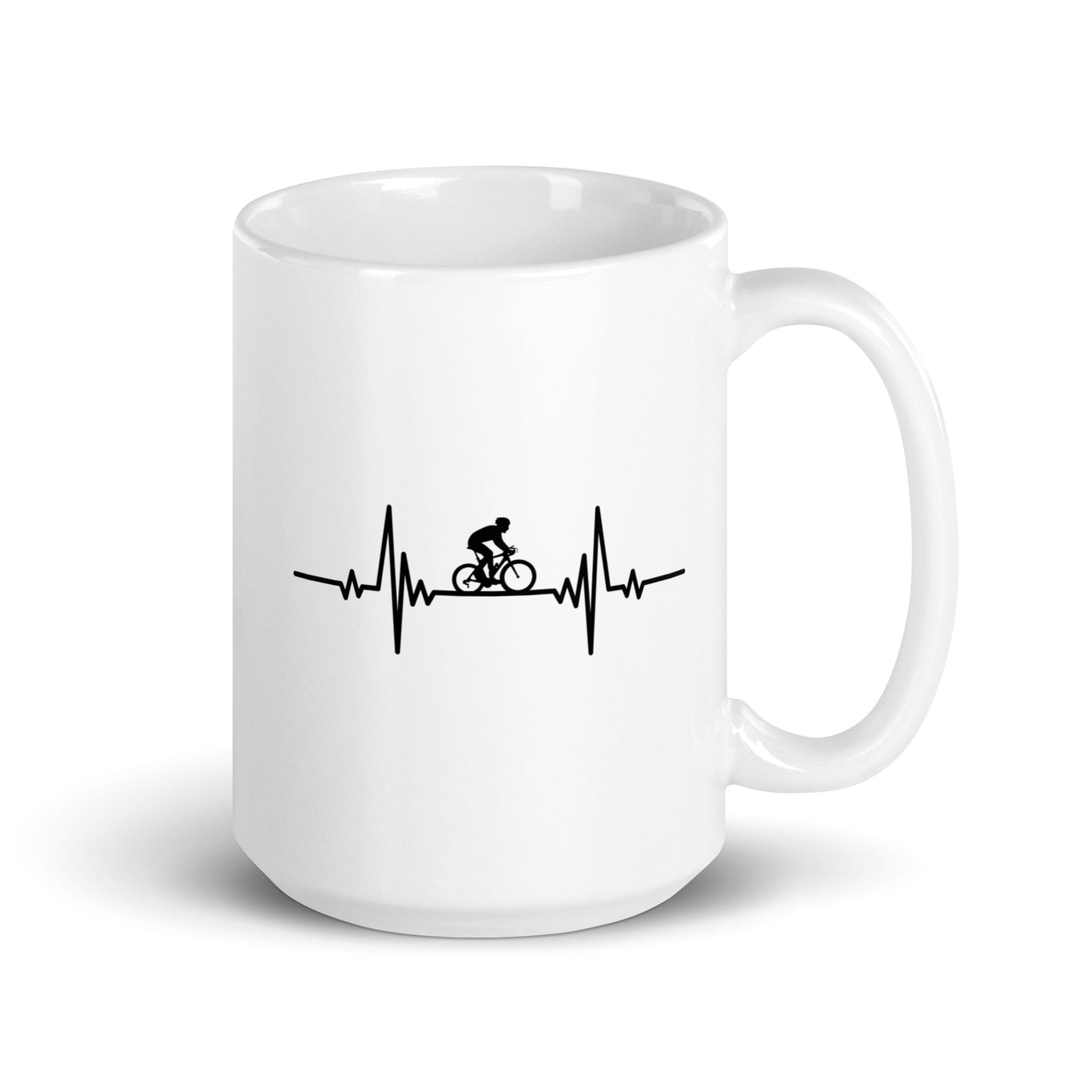 Heartbeat Bicyclist - Tasse fahrrad 15oz