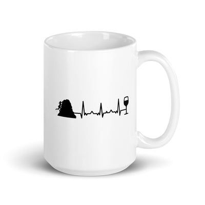 Heartbeat Wine And Climbing - Tasse klettern 15oz