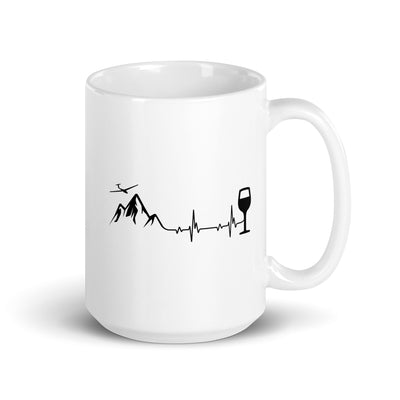 Heartbeat Wine And Sailplane - Tasse berge 15oz