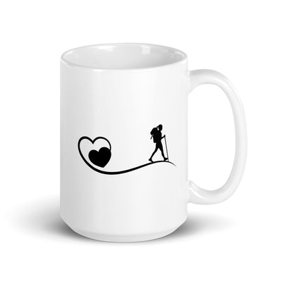 Herz Und Wanderin - Tasse wandern 15oz