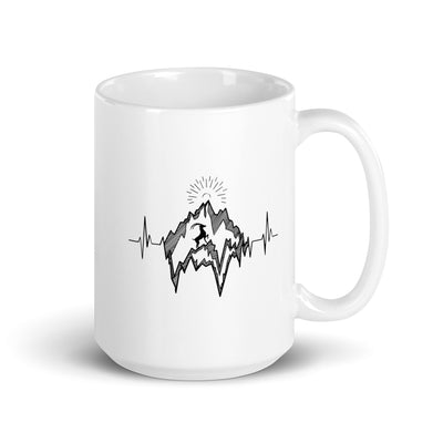 Herzschlag Alpensteinbock - Tasse berge 15oz