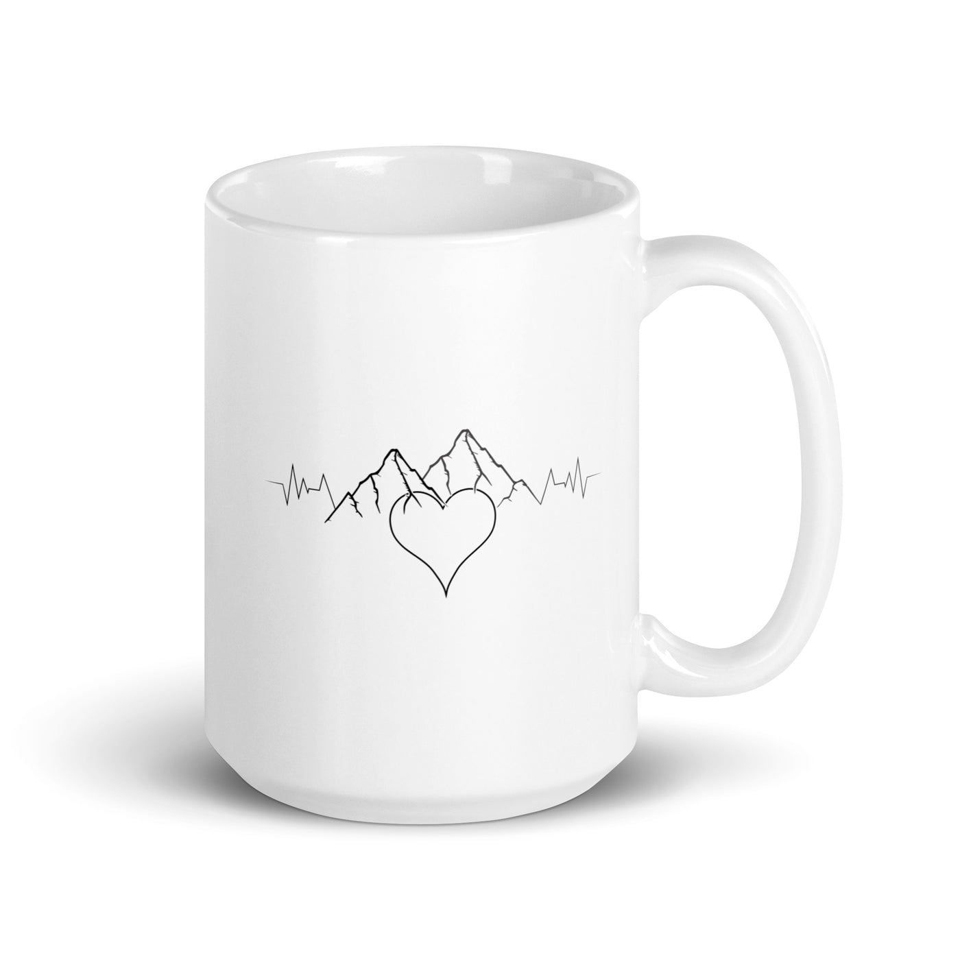 Herzschlag Berge - Tasse berge klettern 15oz