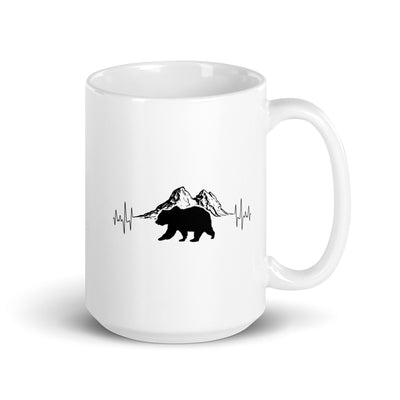 Herzschlag Berge Und Bär - Tasse berge camping 15oz