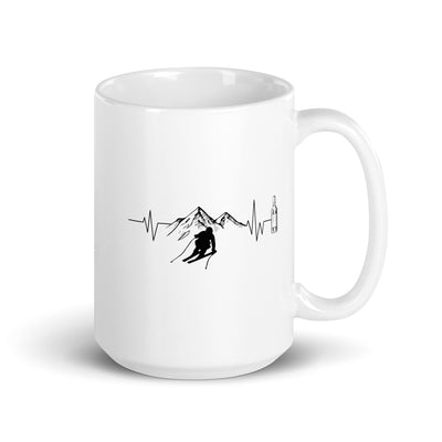 Herzschlag Berge, Wein Und Ski - (S.K) - Tasse klettern 15oz