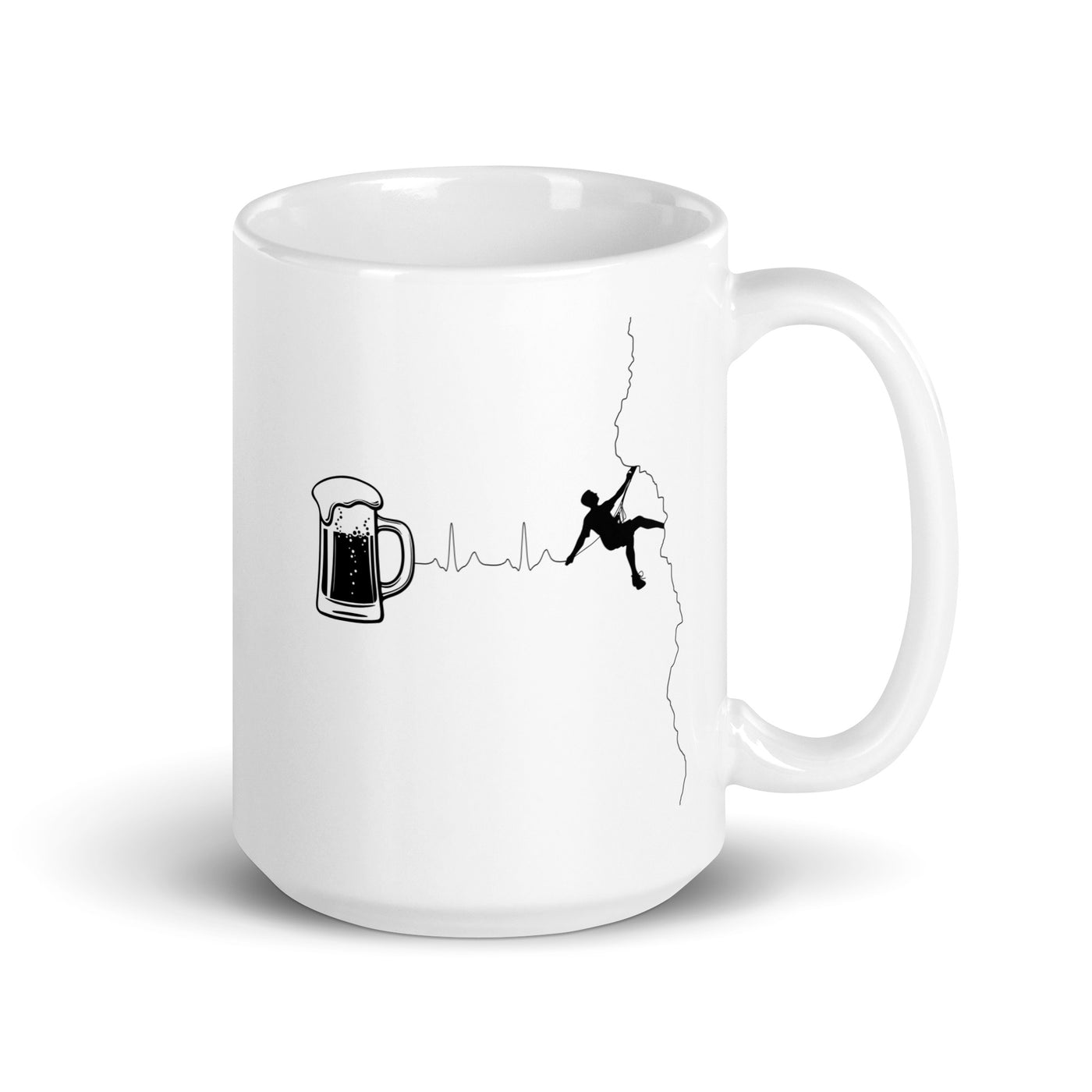 Herzschlag Bergsteiger Und Bier - Tasse klettern 15oz