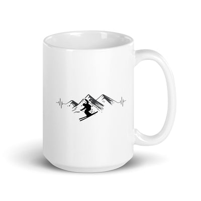 Herzschlag Skifahren - (S.K) - Tasse klettern 15oz