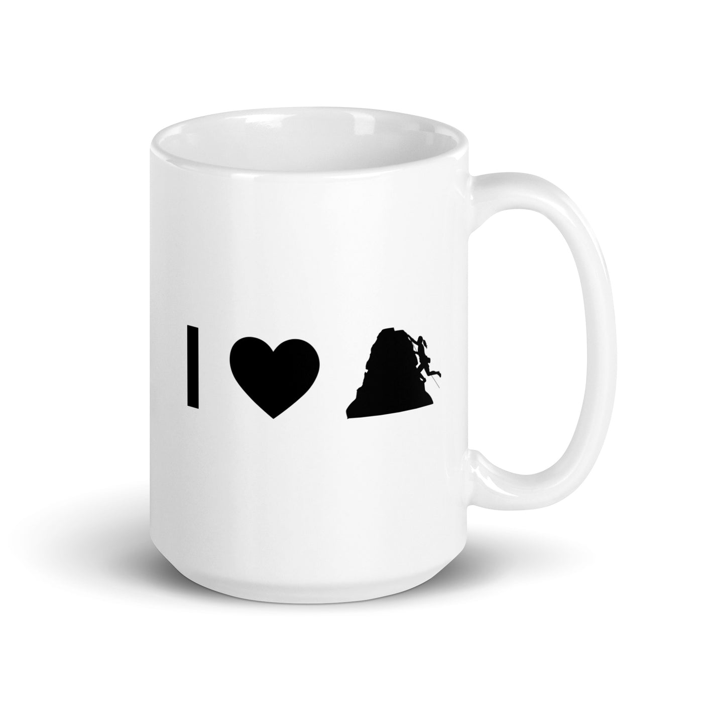 I Heart And Female Climbing - Tasse klettern 15oz