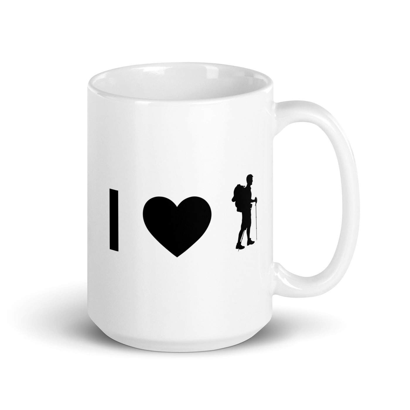 I Heart And Hiking - Tasse wandern 15oz