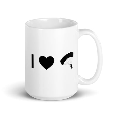 I Heart And Paragliding - Tasse berge 15oz