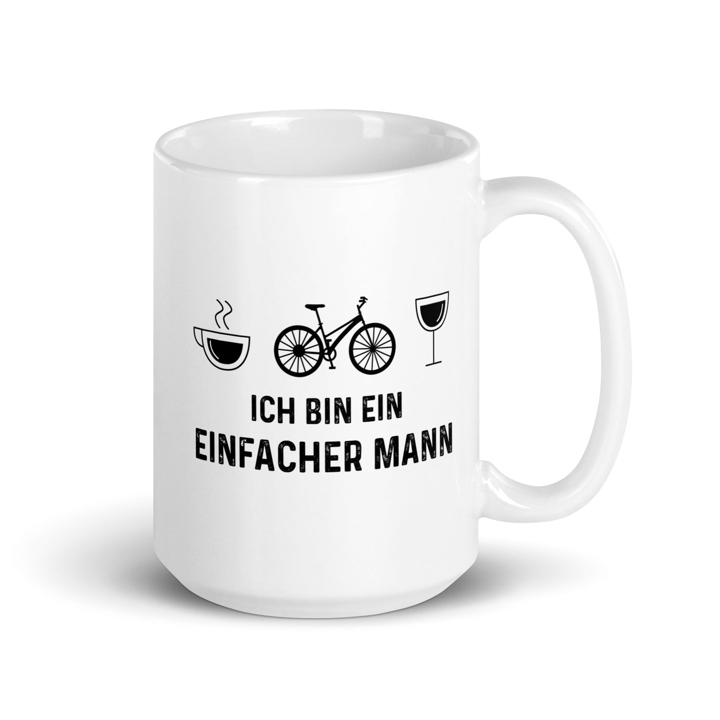 Ich Bin Ein Einfacher Mann - Tasse fahrrad 15oz