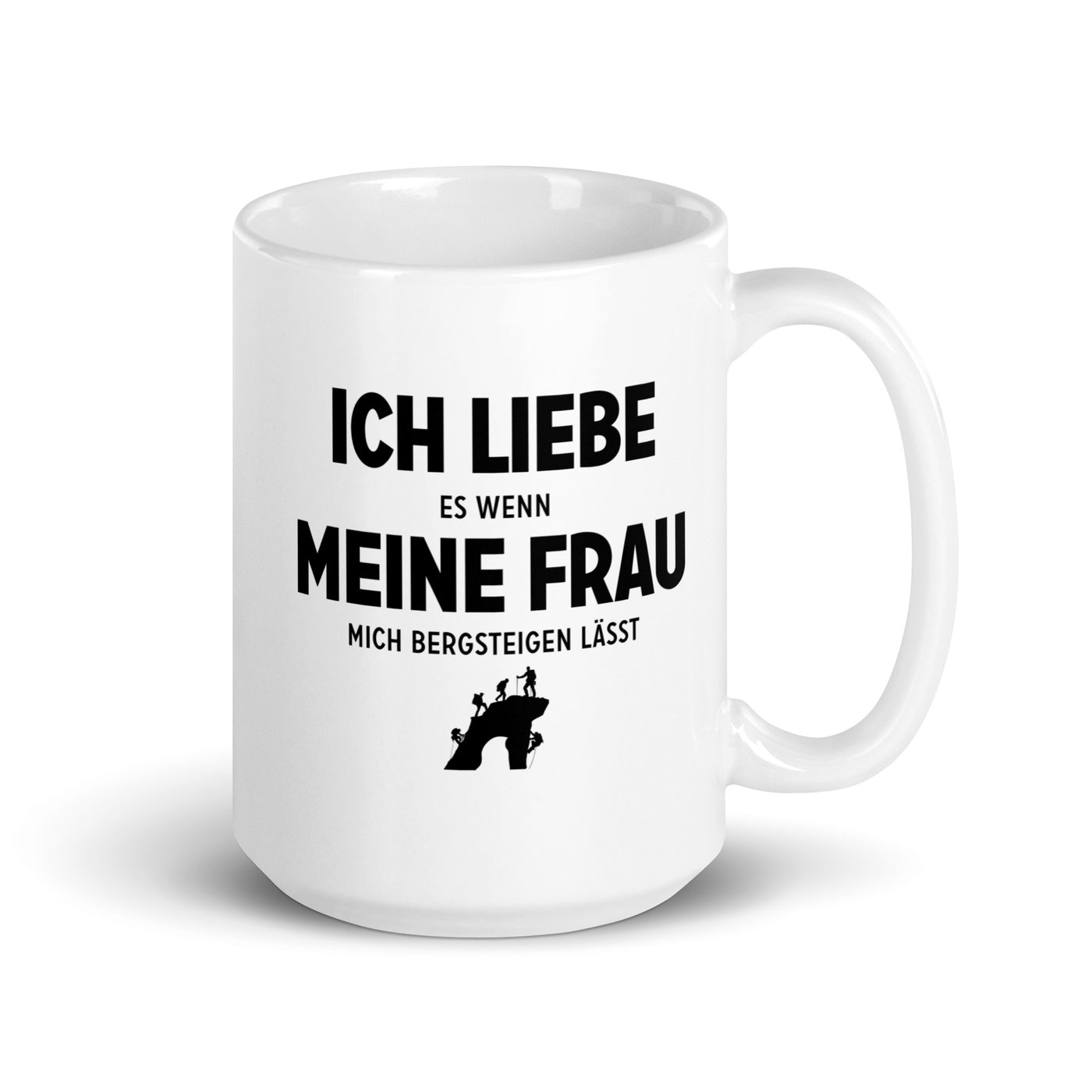 Ich Liebe Es Wenn Meine Frau Mich Bergsteigen Lasst - Tasse klettern 15oz