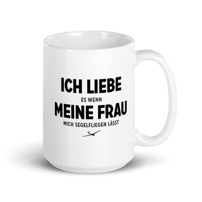 Ich Liebe Es Wenn Meine Frau Mich Segelfliegen Lasst - Tasse berge 15oz