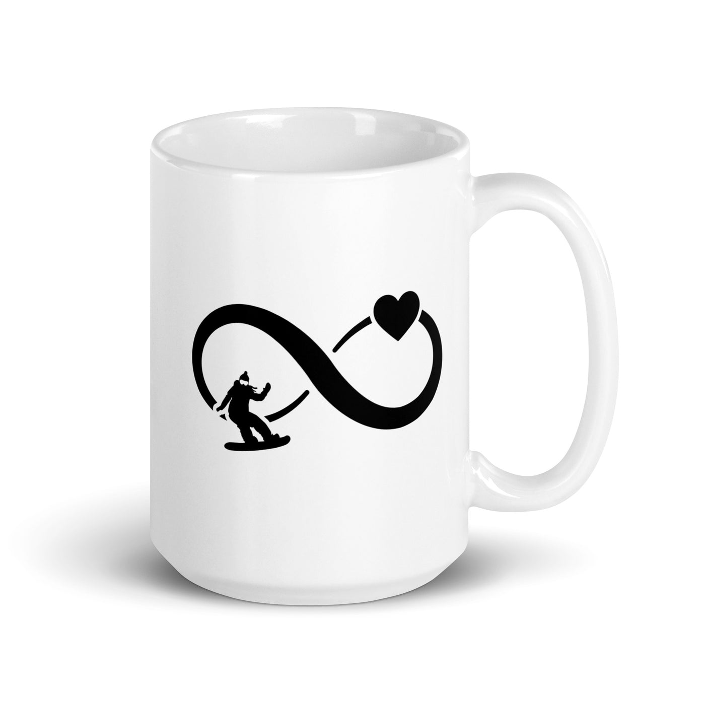 Infinity Heart And Snowboarding 1 - Tasse snowboarden 15oz