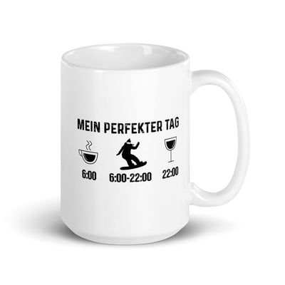 Mein Perfekter Tag - Tasse snowboarden 15oz