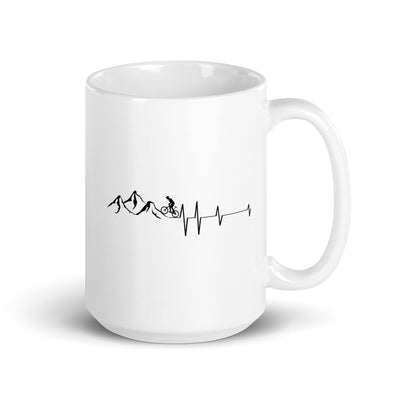 Mountain - Heartbeat - Cycling - Tasse fahrrad 15oz